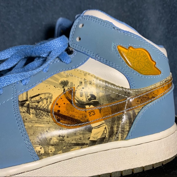 Air Jordan 1 Retro Alpha White University Blue 2007 7Y - Picture 2 of 16